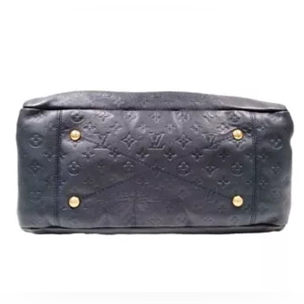 Auth Louis Vuitton Artsy Shoulder Bag MM Deep Navy Blue Leather Boho Monogram - Picture 5 of 16